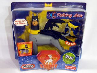 Krypto The Superdog Talking Bat Hound Ace Figure Set New RARE