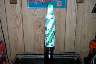 Budweiser Shamrock White Green Irish Aluminum Beer Tap Handle