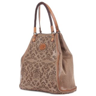 La Martina Woman Shopping Bag Polo Club in Genuine Taupe Leather New