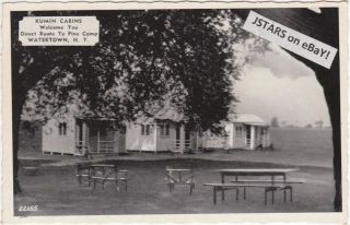 1936 Watertown NY Kumin Cabins Postcard 2