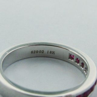 New Kwiat 18K Gold Ruby Wedding Band Anniversary Ring