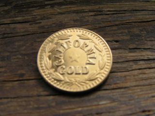 1852 California One Dollar Gold Coin Fractional Token NICE,UN, FREE