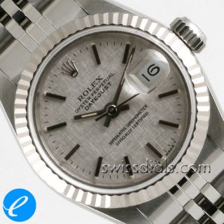 Ladies Rolex Datejust Stainless Steel Silver Dial 69174