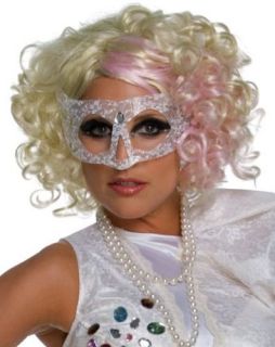 Lady Gaga Curly Blonde Pink Wig Costume Licensed New
