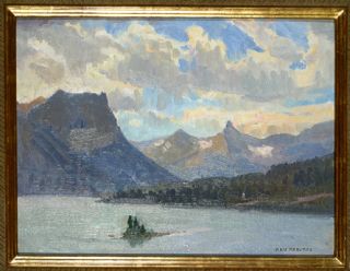 Ray Roberts Oil Painting Lake McDonald at Glacier 
