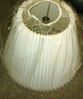 White Pleated Lamp Shade 13 79 3514X13D
