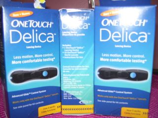 Lot of 3 One Touch DELICA Lancing Device & Lancets Diabetic FREE FAST