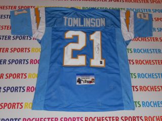LADAINIAN TOMLINSON auto signed Chargers Powder Blue Jersey TOMLINSON