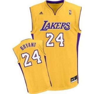 Los Angeles Lakers Kobe Bryant Youth Size x Large Gold Adidas Jersey
