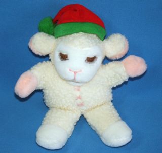 Avon 12 Lamb Chop Hand Puppet Plush Shari Lewis Santa