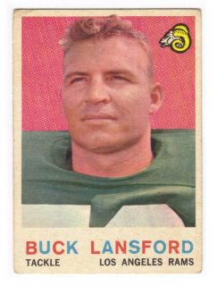 1959 Topps Buck Lansford 152 Los Angeles Rams