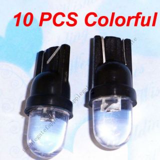 10 x Colorful T10 Bulbs LED Wedge Car Light Bulbs Lamp