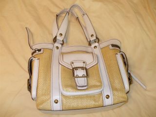 Authentic Coach Large Straw Leather Purse L05K 114