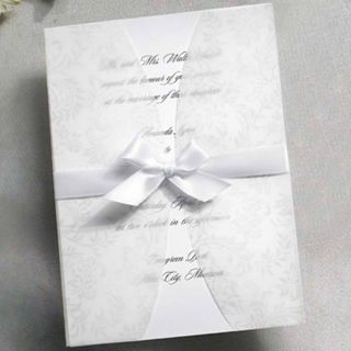 Laura Ashley White Wedding Invitation Program Kit 100