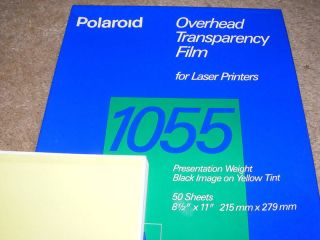 Polaroid 1055 Transparency Film Laser Printers Yellow