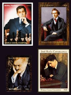 Champions Fischer Capablanca Morphy Lasker All Mint Condition