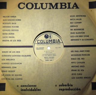 Billy Cafaro Personalidad Latin Rock 60s 78 RPM Record in Condition