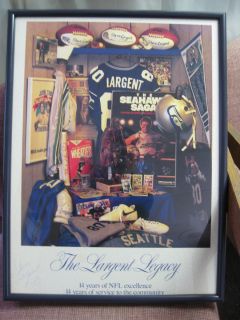Steve Largent Autographed Poster The Largent Legacy