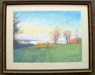 Larry DAmico Hudson River Landscape Painting Listed