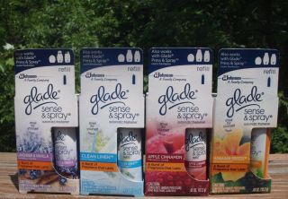 Glade Sense Spray Refills Apple Cinnamon Hawaiian Clean Linen Lavender