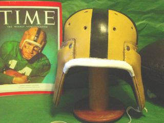 1940 Notre Dame Style Leather Football Helmet Lattner