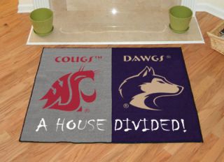 Washington Huskies State Cougars Divided Carpet Rug