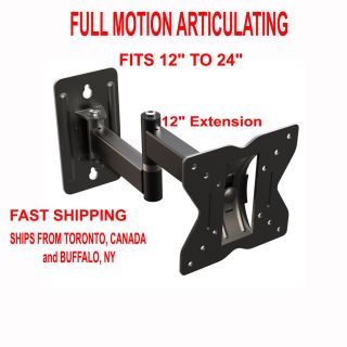 Universal Articulating Small TV Wall Mount Corner LCD LED Plasma Fits