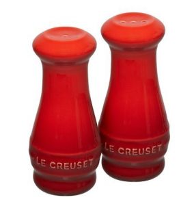 Le Creuset Traditional Stoneware Salt and Pepper Shakers Cherry