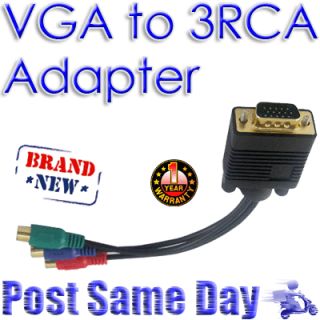 VGA Male to 3 RCA Female YPbPr Component Cable Lead