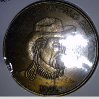 1976 Buffalo Bill Commemorative Bronze Medal Leclaire Iowa Birth