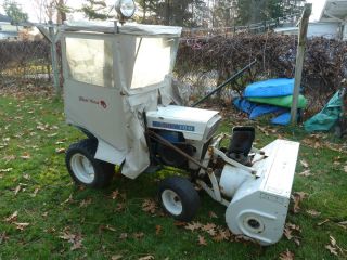 jacobsen garden lawn tractor with snow blower and wheel horse snow cab