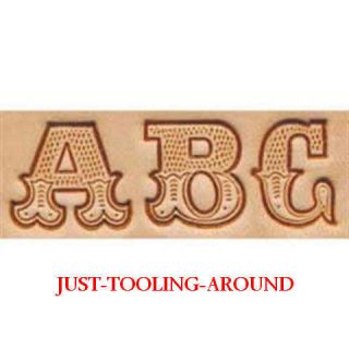 Tandy 3 4 Leather Art Alphabet Letter Stamp Set for VEG Tan Tooling