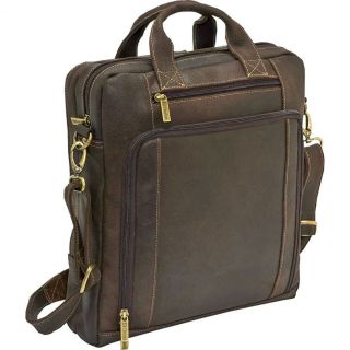 Le Donne Leather Vertical Distressed Leather Laptop Briefcase