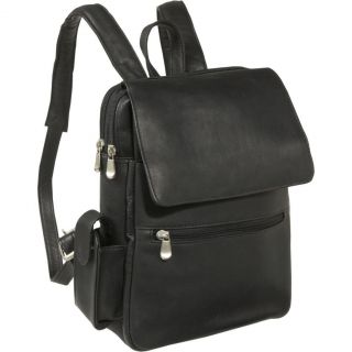 Le Donne Leather Womens iPad eReader Leather Backpack Black