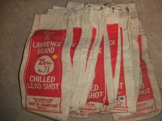 Lawrence Brand Chilled Lead Shot 25 lbs Berlap Bags Very Clean