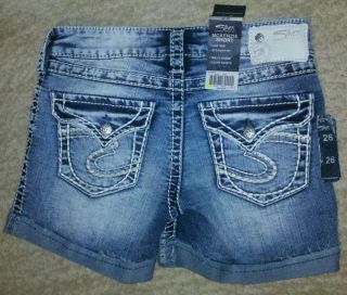 New with Tags Silver Jeans Co McKenzie Shorts Size 26 Waist