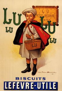 French Cookies Lulu Lefevre Utile Biscuit Repro Poster