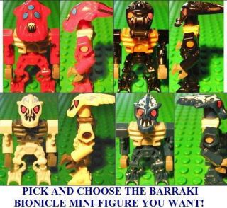 Lego Bionicle Barraki Mini Figure Choose from Kalmah Mantax Pridak