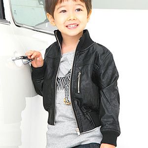 Urban Boys Girls Kids Leather Classic Jacket Jumper Coat Children
