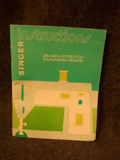 Singer Instructions Zig Zag Stretch Sewing Machine Model 417 Booklet