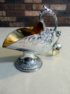 Leonard Silver Tipped Sugar Bowl with Scoop, Gold Color Interiors
