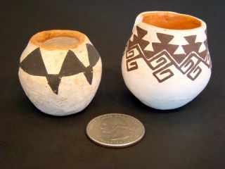 Vintage MINIATURE Native American Indian ML ACOMA Pottery MIRANDA LENO