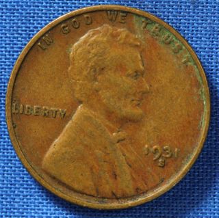 1931 S Lincoln Wheat Small One Cent 1c Penny Coin San Francisco Key