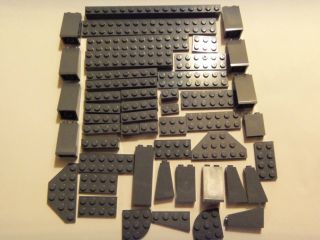 Lego Blu Gray Bricks Slopes Lot of 48