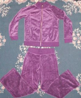 Girls Velour Sweatsuit Size 10 Great Condition