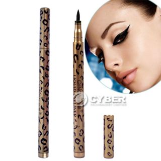 Leopard Design Waterproof Liquid Eyeliner Pen Black Eye Liner Pencil