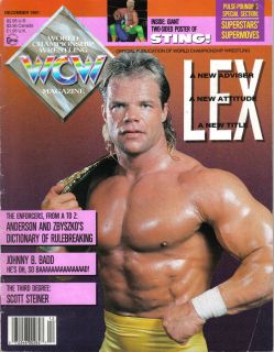 WCW Wrestling Magazine December 1991 Lex Luger Sting Lot of 1