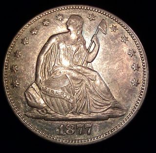 1877 Seated Liberty Half Dollar   PROOF  HIGHLY REFLECTIVE SURFACES  