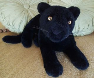 Plush Leopard Realistic Black Puma Cat Stuffed Animal Toy Gift