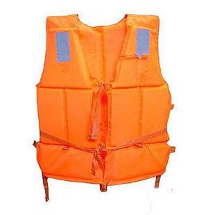 New Orange Adult Foam Swimming Life Jacket Vest Whistle